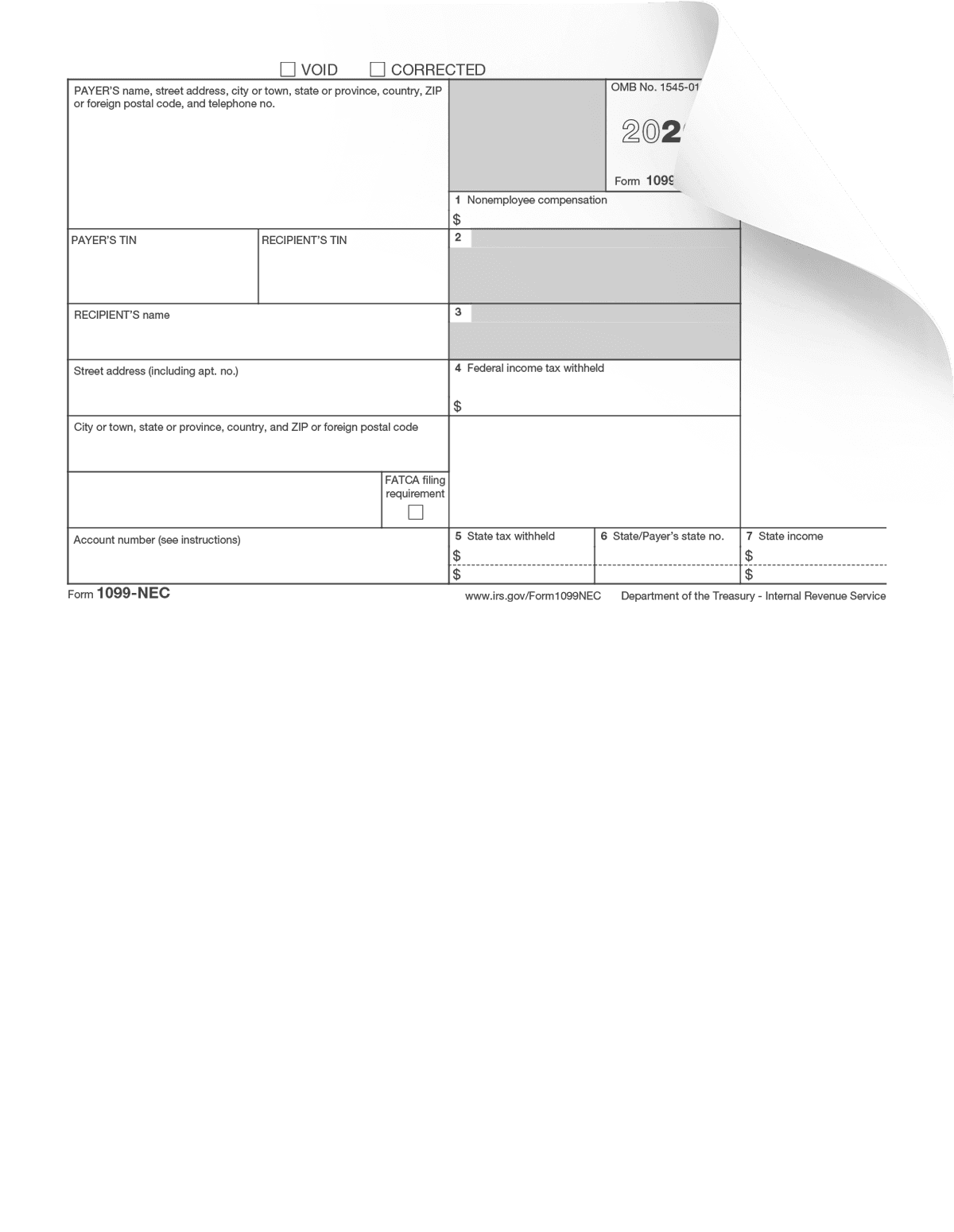 50 Sheets, 2 Forms Per Sheet Blue Summit Supplies 1099 NEC Copy A Forms 2020 Copy A ONLY New Tax Forms for Reporting Nonemployee Compensation for Independent Contractors 100 Pack 100 Pack 