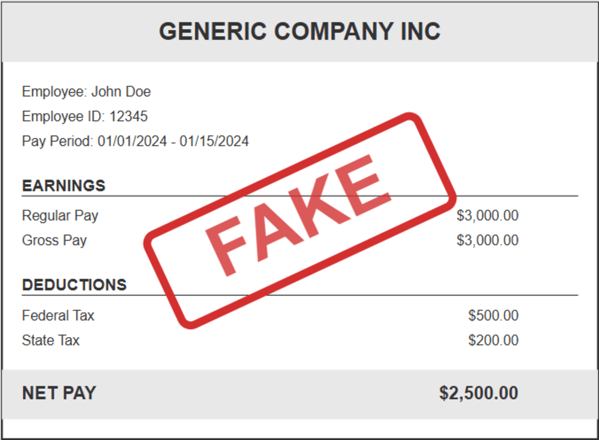 Fake Paystub
